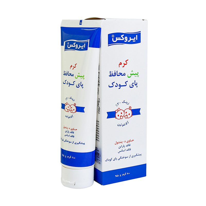 کرم محافظ پای بچه ایروکس حاوی زینک 20 درصد ایروکس Baby Nappy Cream Irox With 20% Zinc