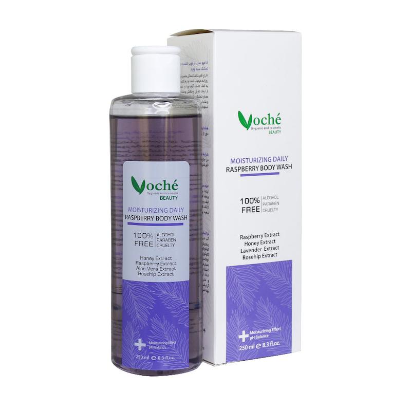 شامپو بدن مرطوب کننده حاوی تمشک سیاه وچه Moisturizing Body Shampoo With Rraspberry Voche