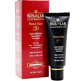 کرم ضد آفتاب بی رنگ رزالیا مدل Rosa Sun با SPF50 حجم 40 میلی لیتر