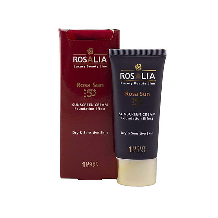 کرم ضد آفتاب رنگی پوست خشک رزا سان رزالیا (بژ نچرال (2))  Rosa Sun Tinted Sunscreen Cream For Dry Skin  Rosalia