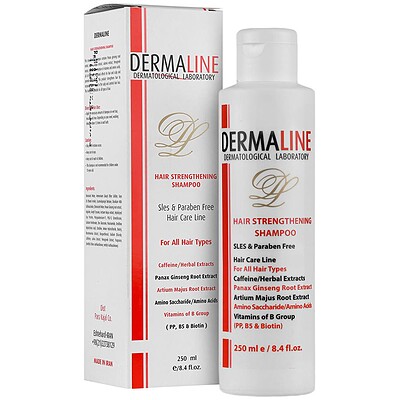 شامپو تقویت کننده 250 میلی لیتر درمالاین Hair Strenghening Shampoo 250 ml Dermaline