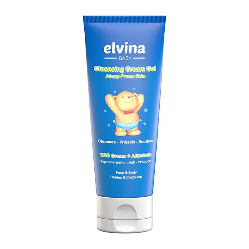 کرم ژل شستشوی اتوپیک صورت و بدن الویناcleansing cream gel atopy prone skin elvina