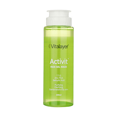 ژل شستشوی صورت اکتی ویت ویتالیر Activit Face Wash Gel Vitalayer