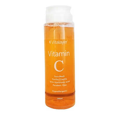 ژل شستشوی صورت ویتامین سی ویتالیر Vitamin C Face Wash 200 ml Vitalayer