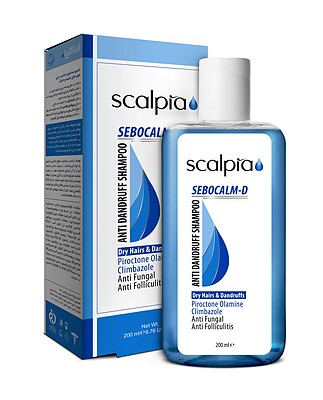 شامپو ضدشوره مناسب موهای خشک اسکالپیا Sebocalm D Anti Dandruff Shampoo  Scalpia