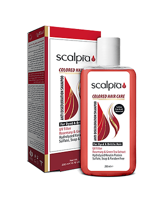 شامپو اسکالپیا موهای رنگ شده اسکالپیا   Scalpia Anti Discoloration Shampoo