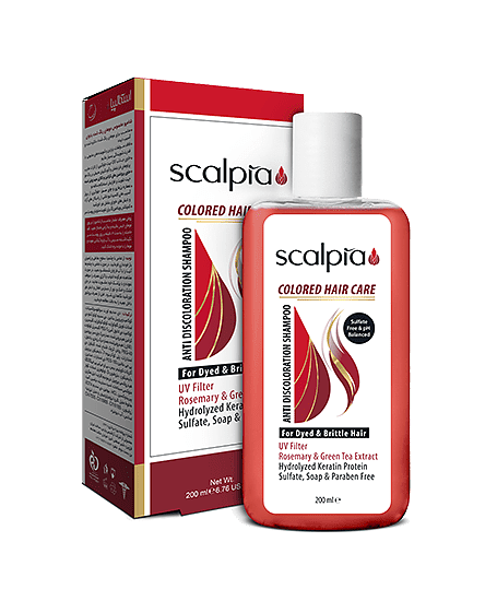 شامپو اسکالپیا موهای رنگ شده اسکالپیا   Scalpia Anti Discoloration Shampoo