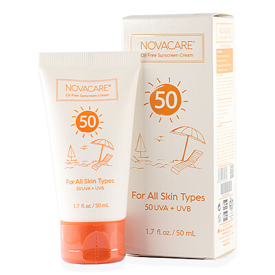 ضد آفتاب نواکر فاقد چربی SPF50Novacare Oil Free Sunscreen Cream SPF50