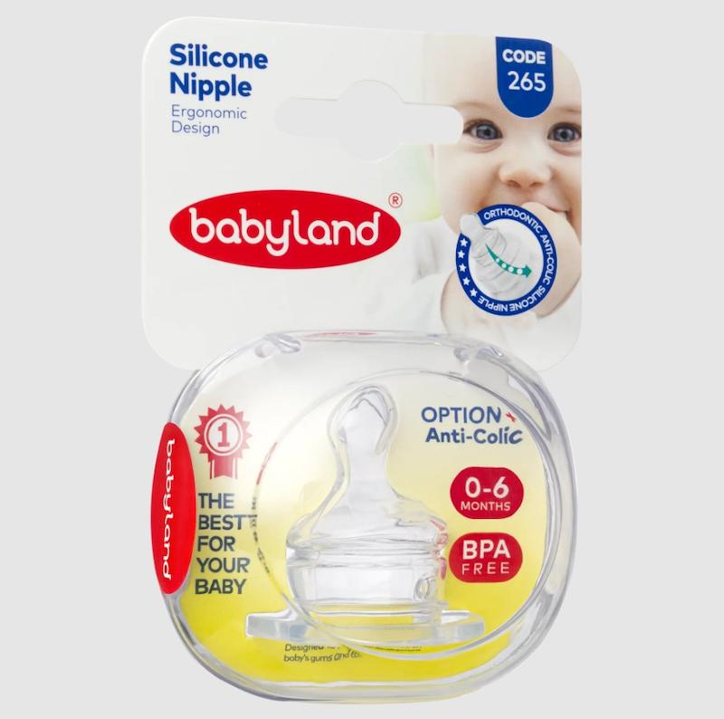 سرشیشه ارتودنسی کودک بی بی لند کد 265 مناسب نوزادان 0-6 ماه Baby Land Orthodontic Code 265 Nipple 0-6 Months