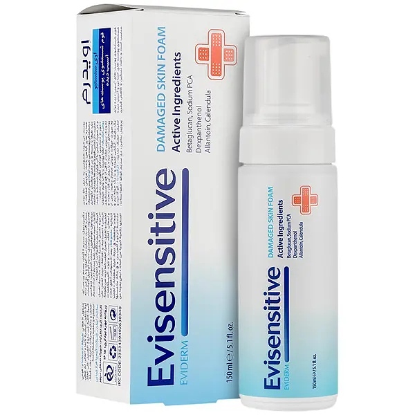 فوم شستشوی پوست آسیب دیده اوی سنستیو Evisensitive Damaged Skin Foam Eviderm