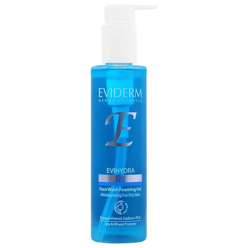فوم ژل آبرسان صورت اوی هیدرا اویدرم   Evihydra Face Wash Foaming Gel For Dry Skin eviderm