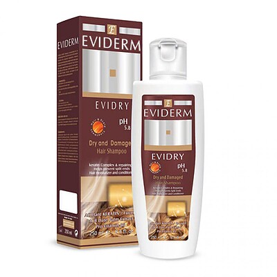 شامپو موهای خشک و آسیب دیده اویدرم Evidry Shampoo Eviderm