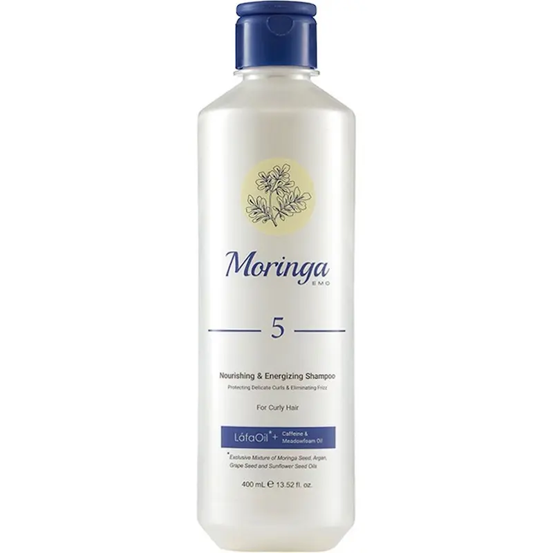 شامپو مغذی و انرژی بخش موی فر 5 (400 میلی لیتر) مورینگا  Energizing Shampoo For Curly Hair 5 Moringa