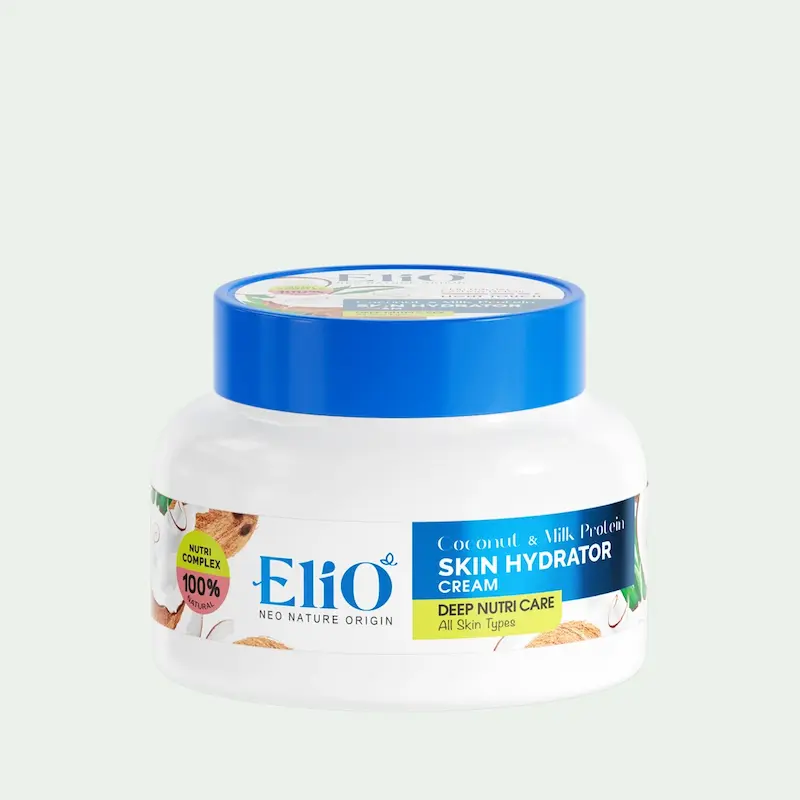 کرم کاسه ای نارگیل و شیر الیو Elio coconut and milk skin hydrator jar cream