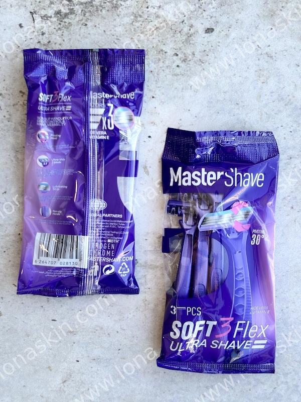 خودتراش سه لبه مستر شیو مدل Soft بسته 3 عددی Master Shave Soft Shaver 3 PCS