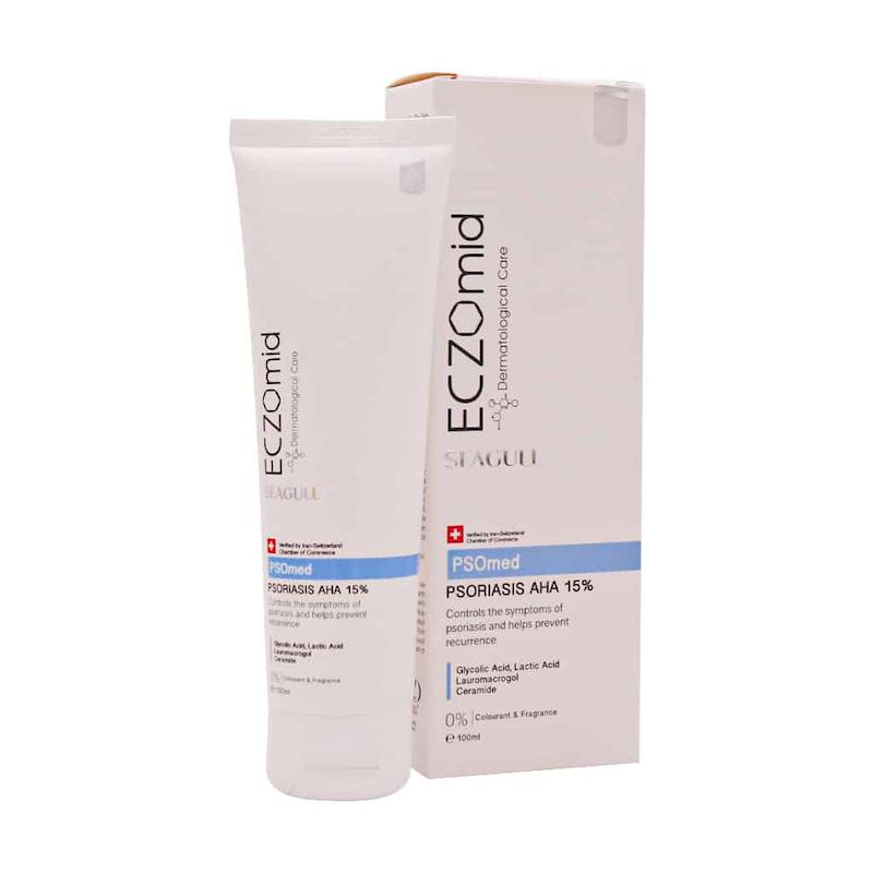 لوسیون مناسب پوست دارای خشکی حاوی AHA 15 درصد اگزومید سی گل 100 میلی لیتر Seagull Eczomid Psoriasis AHA 15 lotion 100 Ml