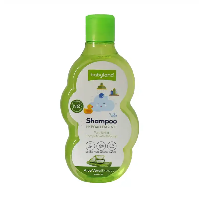 شامپو بچه حاوی عصاره آلوئه ورا بیبی لند 200ml Babyland Aloe vera Extract Baby Shampoo