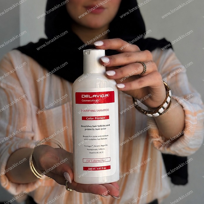 شامپو تقویت کننده موی رنگ شده دلاویگا Fortifying Shampoo Color Protect Delaviga