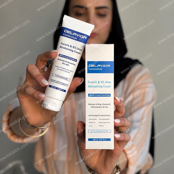 کرم نرم کننده اوسرین و اوره 5 درصد دلاویگا  100 میلی لیتر ucerin And 5 Urea Moisturizing Cream delaviga