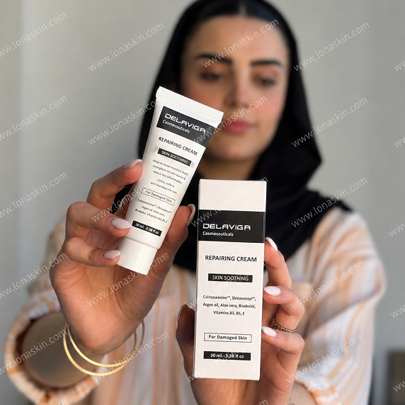 کرم ترمیم کننده مناسب انواع پوست حجم 30 میل دلاویگا Cream Repairing For All Skin Types 30 ml Delaviga