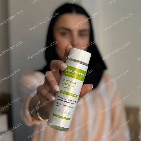 محلول پاک کننده پوست های چرب و جوشدار دلاویگا Purifying Micellar Toner Sebum regulating