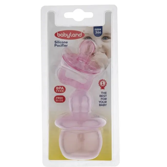 پستانک ارتودنسی همراه با قاب محافظ بی بی لند کد 366 Baby Land Pacifier With Protective Case Code 366