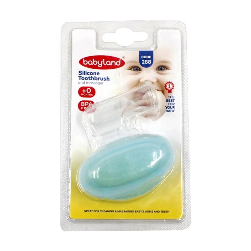 مسواک سیلیکونی کودک بیبی لند مدل 288 Baby Land Silicone Toothbrush Code 288
