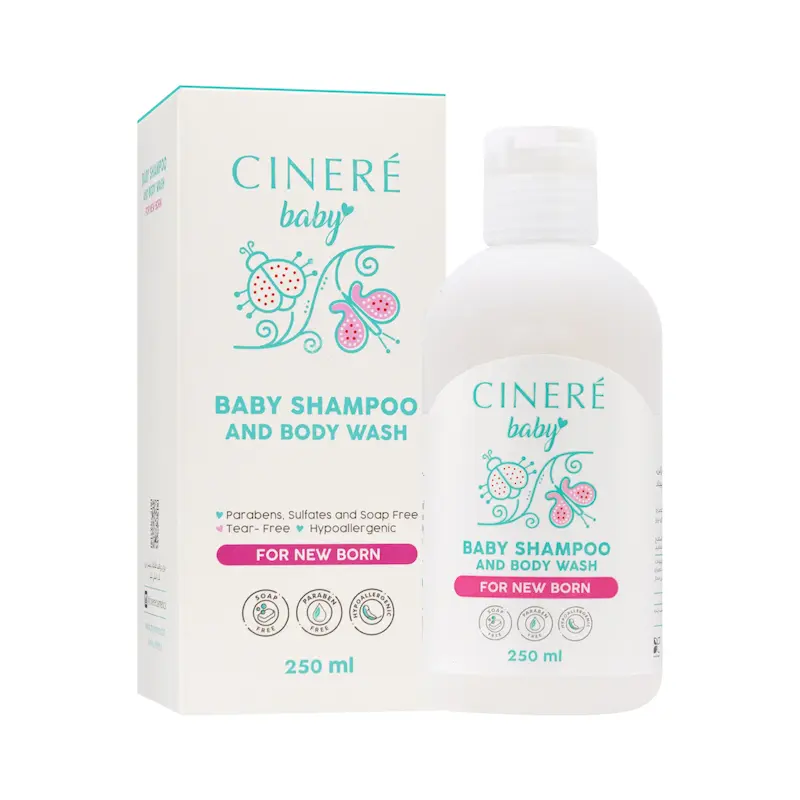 شامپو سر و بدن نوزاد سینره 250 میلی لیتر Cinere Baby Shampoo and Body Wash 250 ml