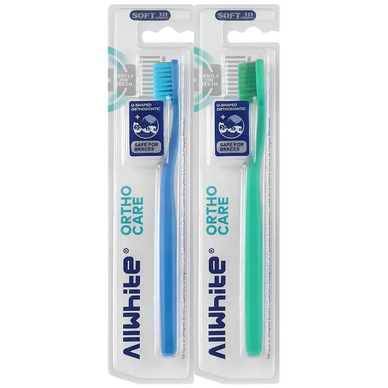 مسواک آل وایت مدل Ortho Care با برس نرم Allwhite Soft Ortho Care Toothbrush