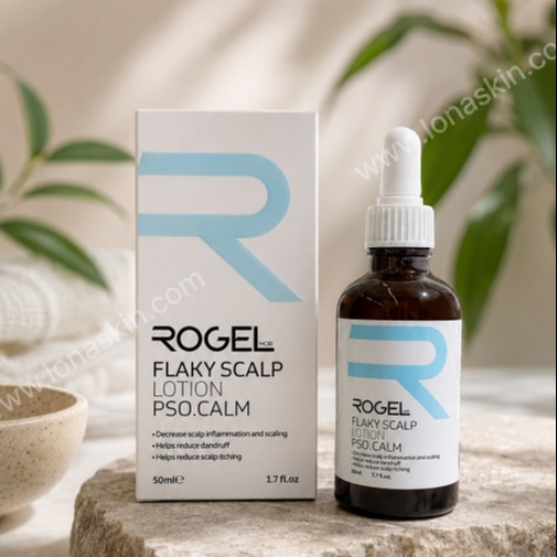 محلول مدل PSO مناسب شوره سرحجم 50 میلی لیتر روژل Rogel PSO Calm Lotion 50 ml