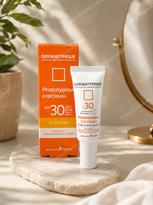 کرم ضد آفتاب درماتیپیک بی رنگ دور چشم مدل فتوتیپیک با SPF30 حجم 20 میلی لیتر Dermatypique SPF30 Phototypique Eye Sunscreen Cream 20ml