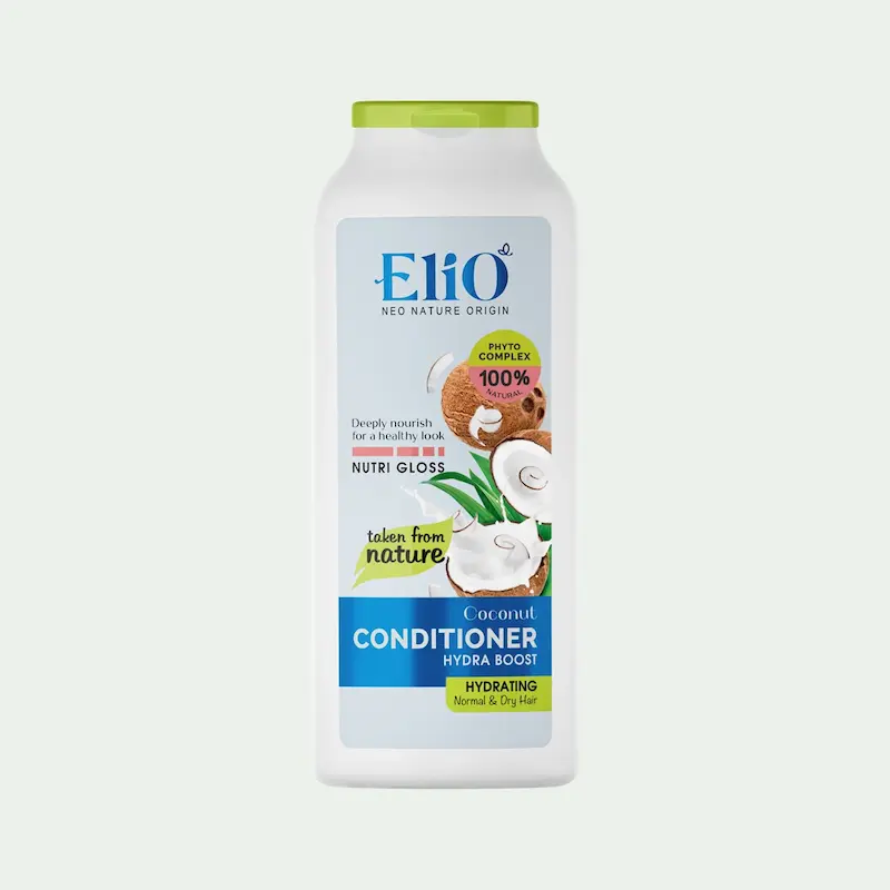نرم کننده مو الیو حاوی روغن نارگیل مناسب مو نرمال حجم 400 میلی لیتر Elio Coconut Hydra Boost Conditioner 400 ml