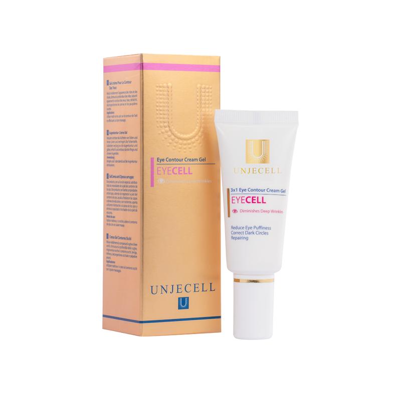 کرم ژل دور چشم 3 در 1 آنژسل – EYE CONTUR CREAM GEL 3 IN 1 UNJECELL