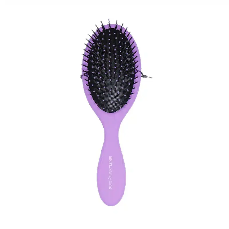 برس مو حمام بیول بیوتی تولز مدل بیضی با دندانه ‌های پلاستیکی Biol Beaty Tools Oval lovin Brush