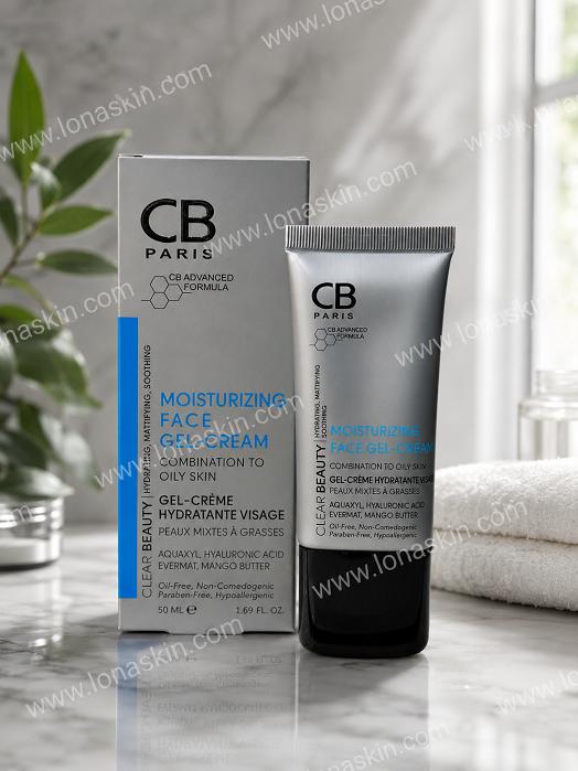 کرم ژل مرطوب کننده سی بی پاریس برای پوست چرب و مختلط 50mlcb paris moisturizing face cream for combination to oily skin