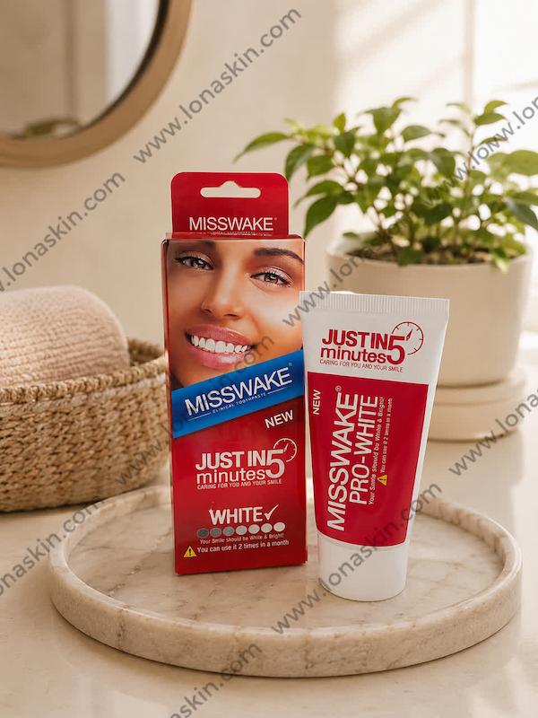 خمیر دندان سفید کننده میسویک مدل Just In 5 Minutes حجم 50 میلی لیتر Misswake Whitening Just In Five Minutes Toothpaste 50ml