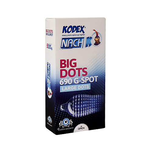 کاندوم کدکس خاردار بیگ دات BIG DOTS ده عددی - Condom Nach Kodex