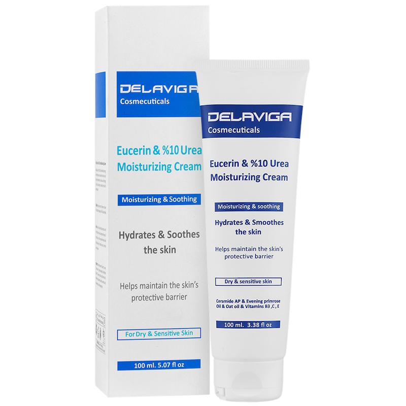 کرم نرم کننده اوسرین و اوره 10 درصد 100 میلی لیتر  Eucerin And 10 Urea Moisturizing Cream