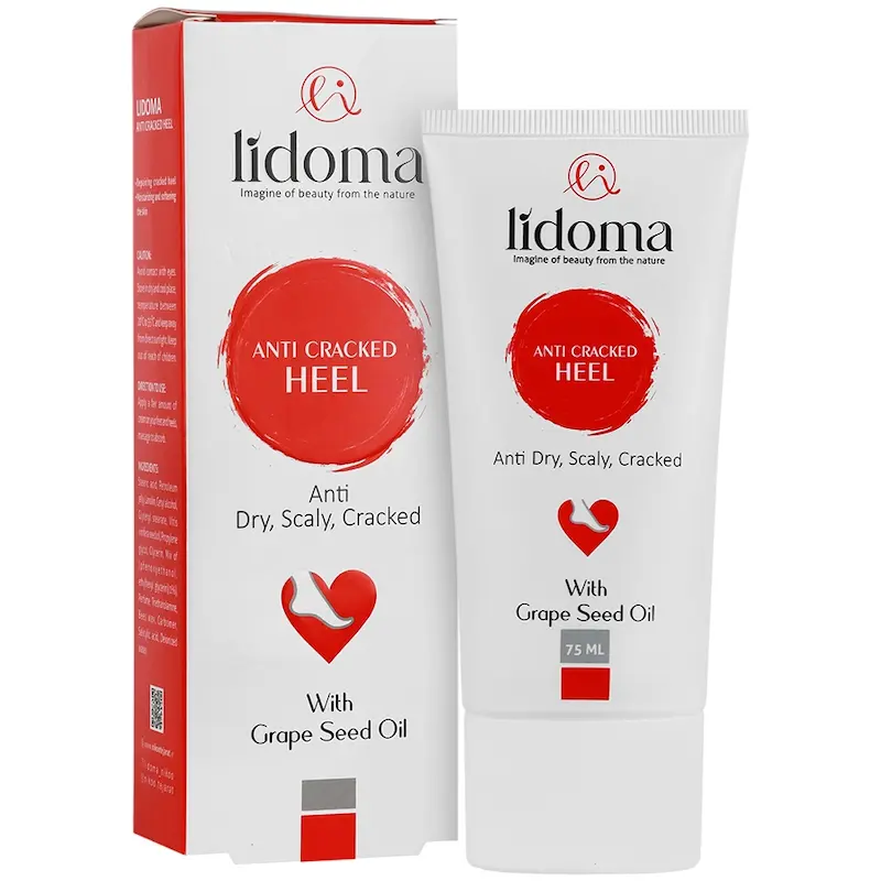کرم نرم کننده و رفع ترک پا حاوی هسته انگور 75میل لیدوما Lidoma Anti Cracked Heel And Repair Cream