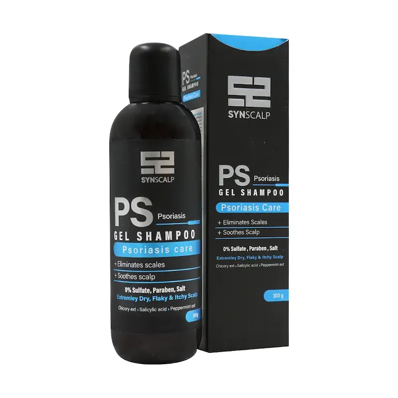 ژل شامپو فاقد سولفات مراقبت از پسوریازیس PS ساین اسکالپ 280 میلی لیتر Syn Skin Psoriasis Gel Shampoo 280 ml