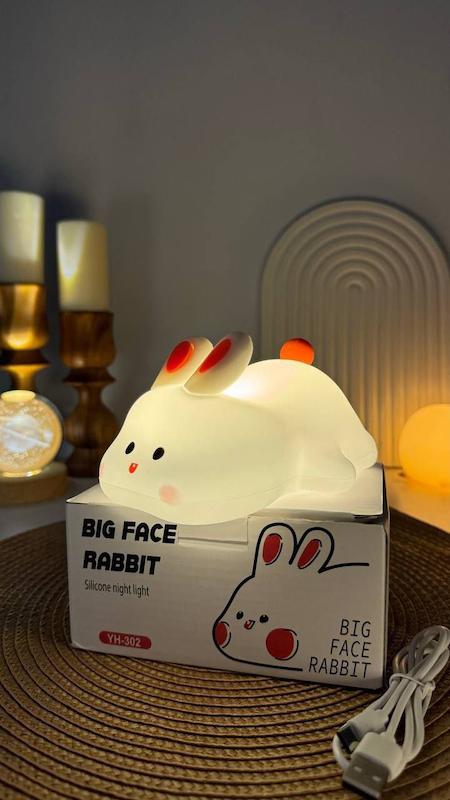 چراغ سیلیکونی خرگوش | چراغ خواب نرم و قابل شارژ