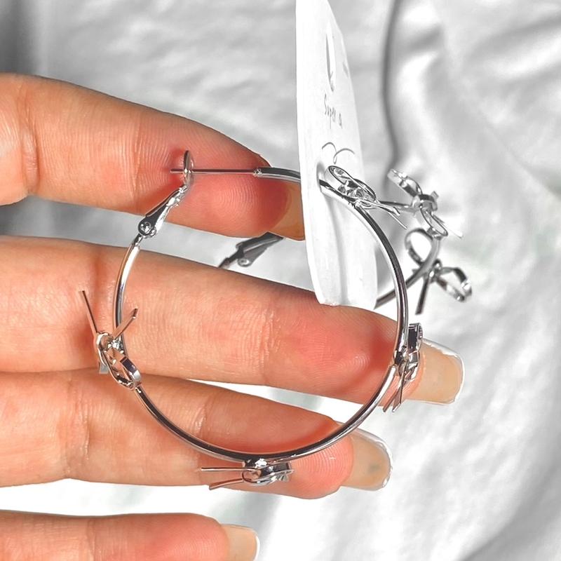 گوشواره حلقه پاپیونی