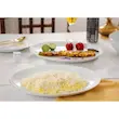 دیس بیضی12 چینی لب طلا طرح دیپلمات لورین 