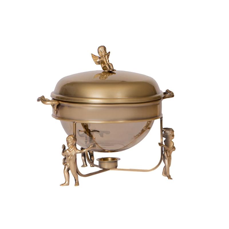  سوفله سوپ‌خوری گرد متوسط مدل فرشته برونز طلایی سالینو کد 98508-B