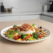   دیس گرد آرکوپال گلدن اوپال مدل دیوالی لب طلا 