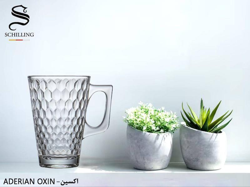 لیوان کریستال برند شیلینگ مدل آدرینا اکسین پک ۶ عددی دسته‌دار 
