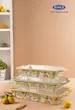 تابه تک چینی ریور سایز کوچک گلدار Lemon مدل مستطیل کد 8170 