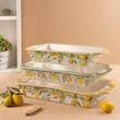 تابه تک چینی ریور سایز کوچک گلدار Lemon مدل مستطیل کد 8170 