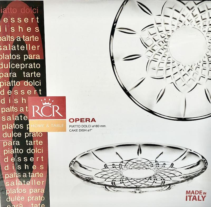   پیش‌دستی کریستال RCR ایتالیا مدل اپرا (Opera) 18 سانتی‌متری