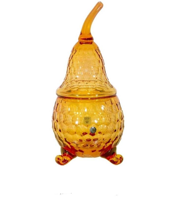 سرویس کریستال دوپوست پاملا عسلی ۲۴٪ صادراتی | سرویس ۴ تکه پایه‌دار لوکس